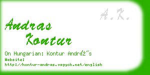 andras kontur business card